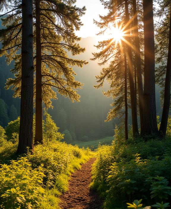 Ein sonniger Schweizer Wald, der die Herkunft des nachhaltigen Holzes symbolisiert.
